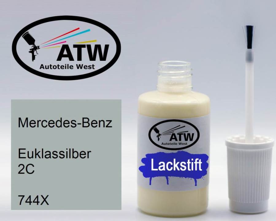 Mercedes-Benz, Euklassilber 2C, 744X: 20ml Lackstift, von ATW Autoteile West.